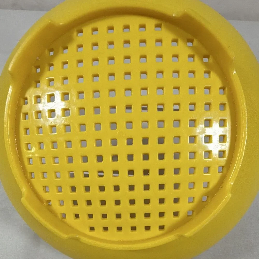 Vintage Tupperware Yellow Handled Colander Strainer Sieve 8